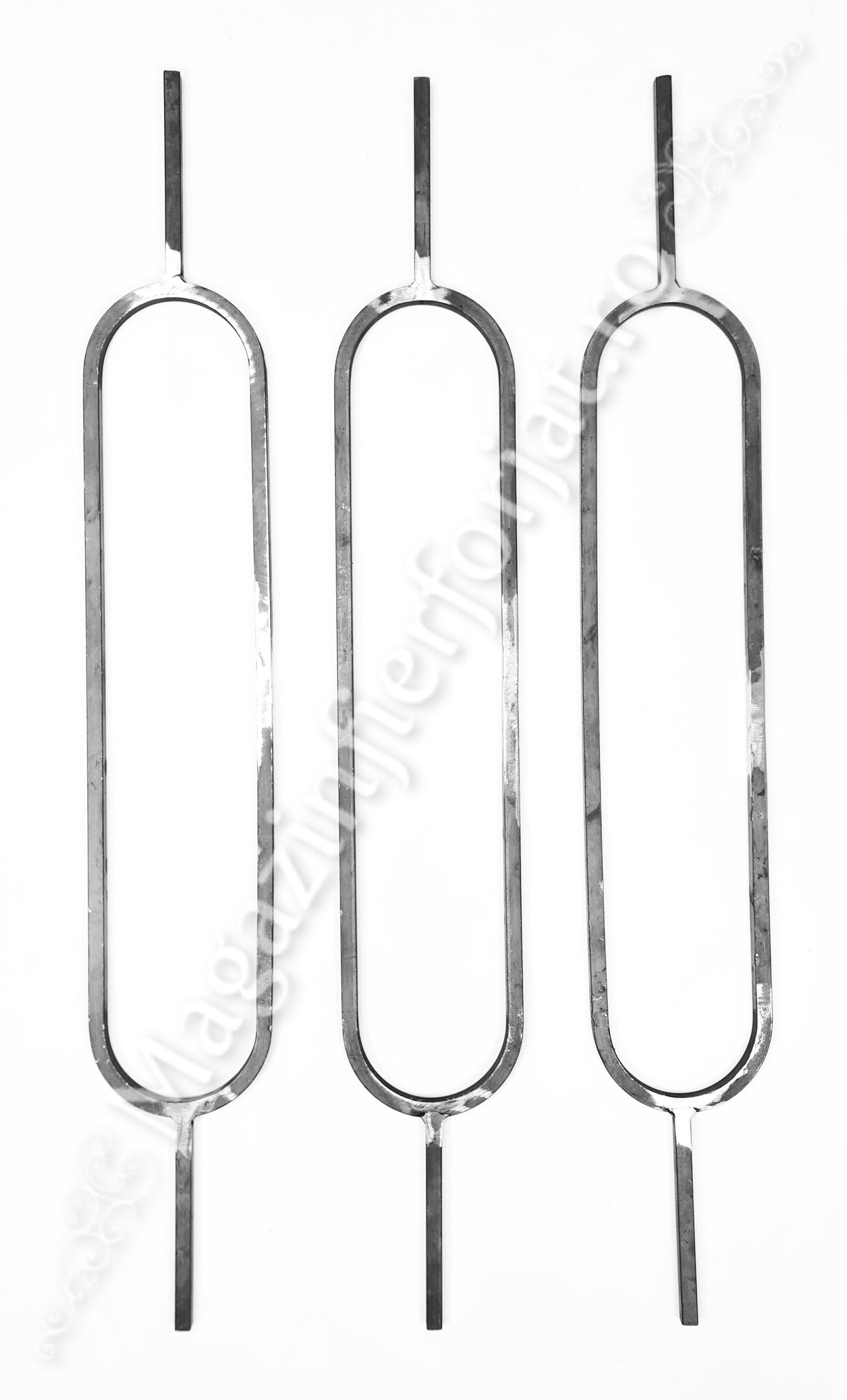 UNV70.35 Balustru MODERN CU OVAL H.900mm/1000mm L.130mm din fier plin 12x12mm neted