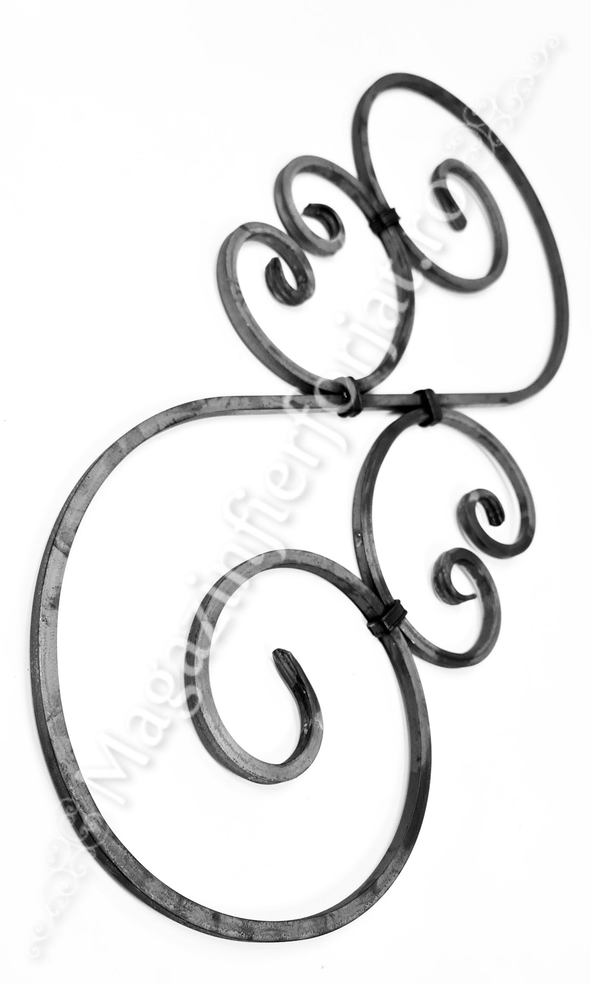 UNV70.36 Panou Balustru in forma de "S" 900x380mm din 12x12mm neted/amprentat cu 2 C-uri si 4 coliere de mascare sudura