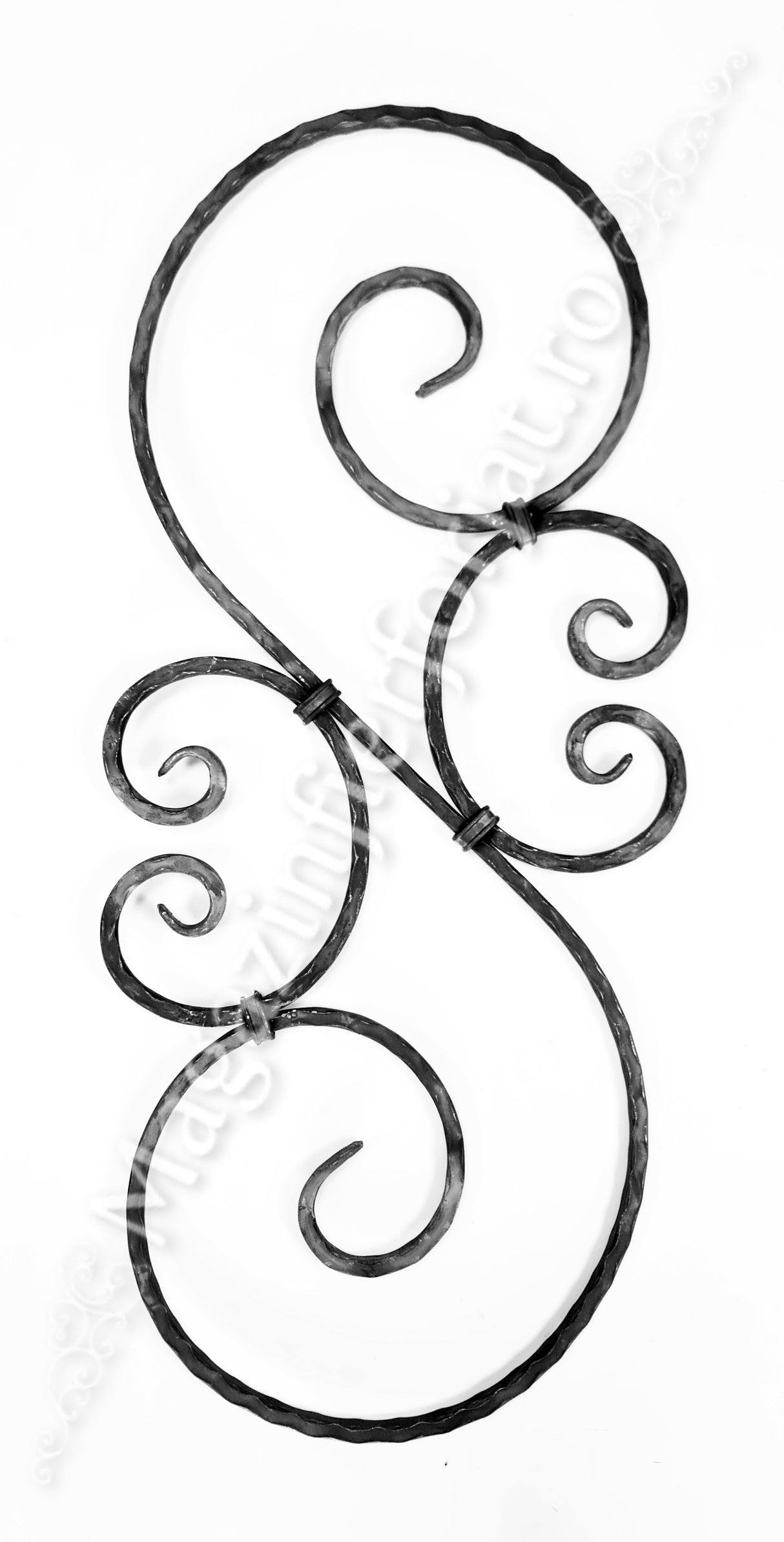 UNV70.36 Panou Balustru in forma de "S" 900x380mm din 12x12mm neted/amprentat cu 2 C-uri si 4 coliere de mascare sudura