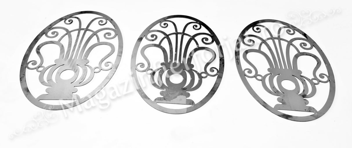 UNV94.12 Medalion decorativ din tabla debitata laser, model „HARPA” 550x380x3mm cu grosimea de 3mm