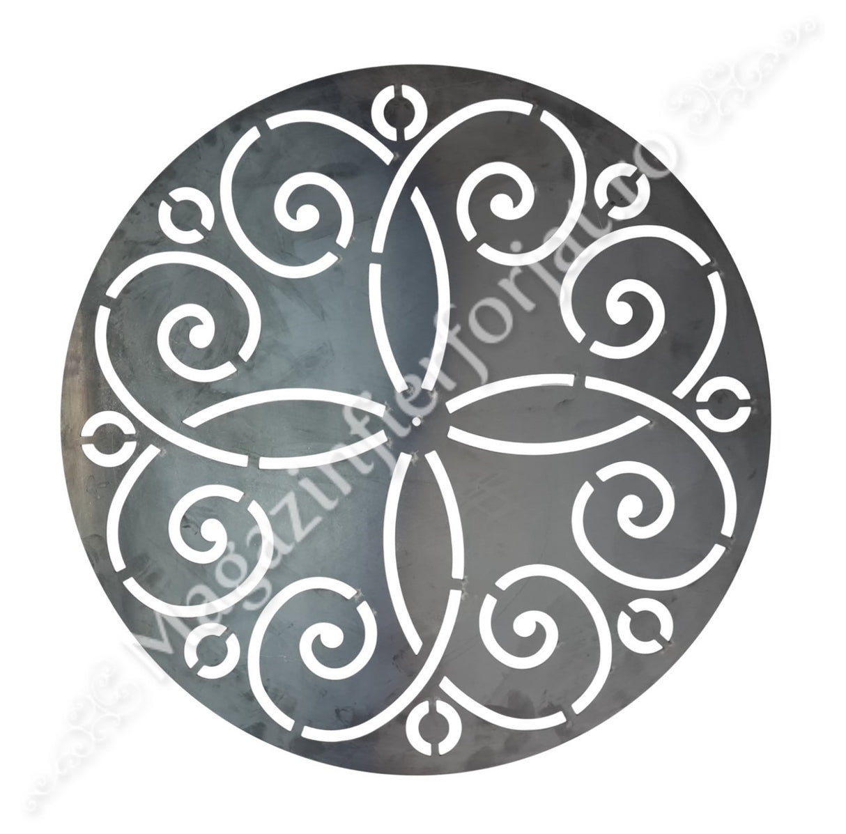 UNV94.14 Medalion decorativ din tabla debitata laser, model „FLOWER” D.645 cu grosimea de 3mm