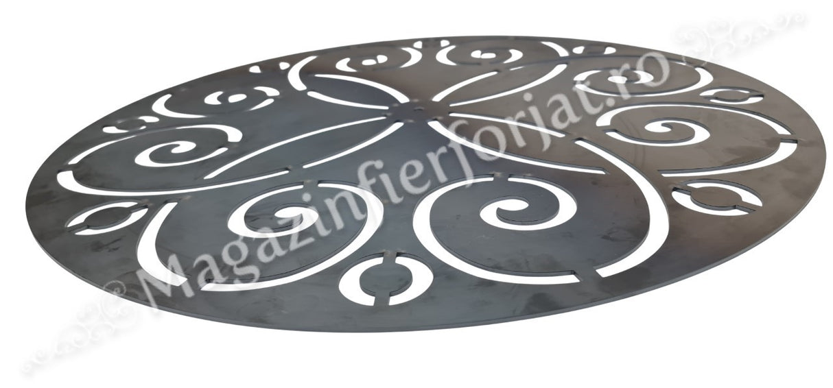 UNV94.14 Medalion decorativ din tabla debitata laser, model „FLOWER” D.645 cu grosimea de 3mm