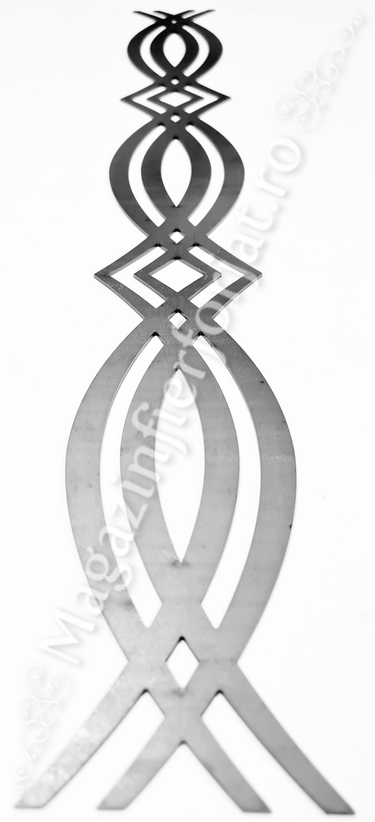 UNV94.17 Brâu decorativ din tabla debitata laser, model „FISH-LINE” 1000x120mm cu grosimea de 3mm