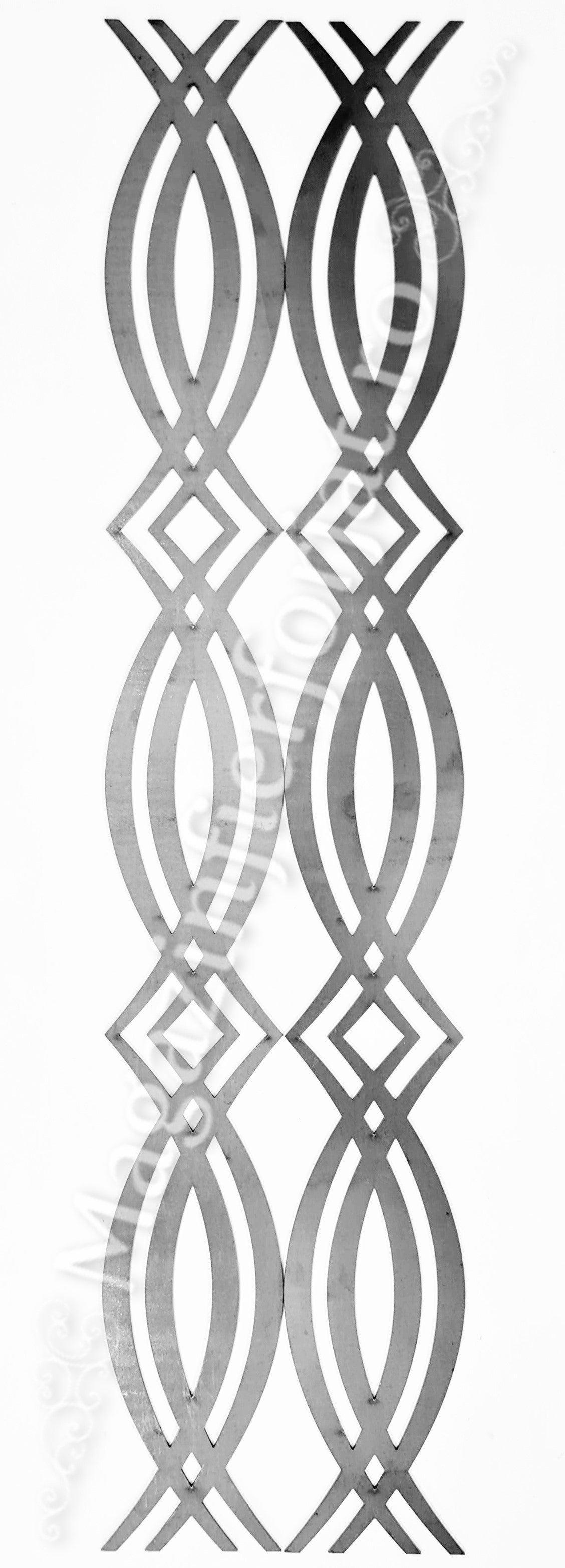 UNV94.17 Brâu decorativ din tabla debitata laser, model „FISH-LINE” 1000x120mm cu grosimea de 3mm