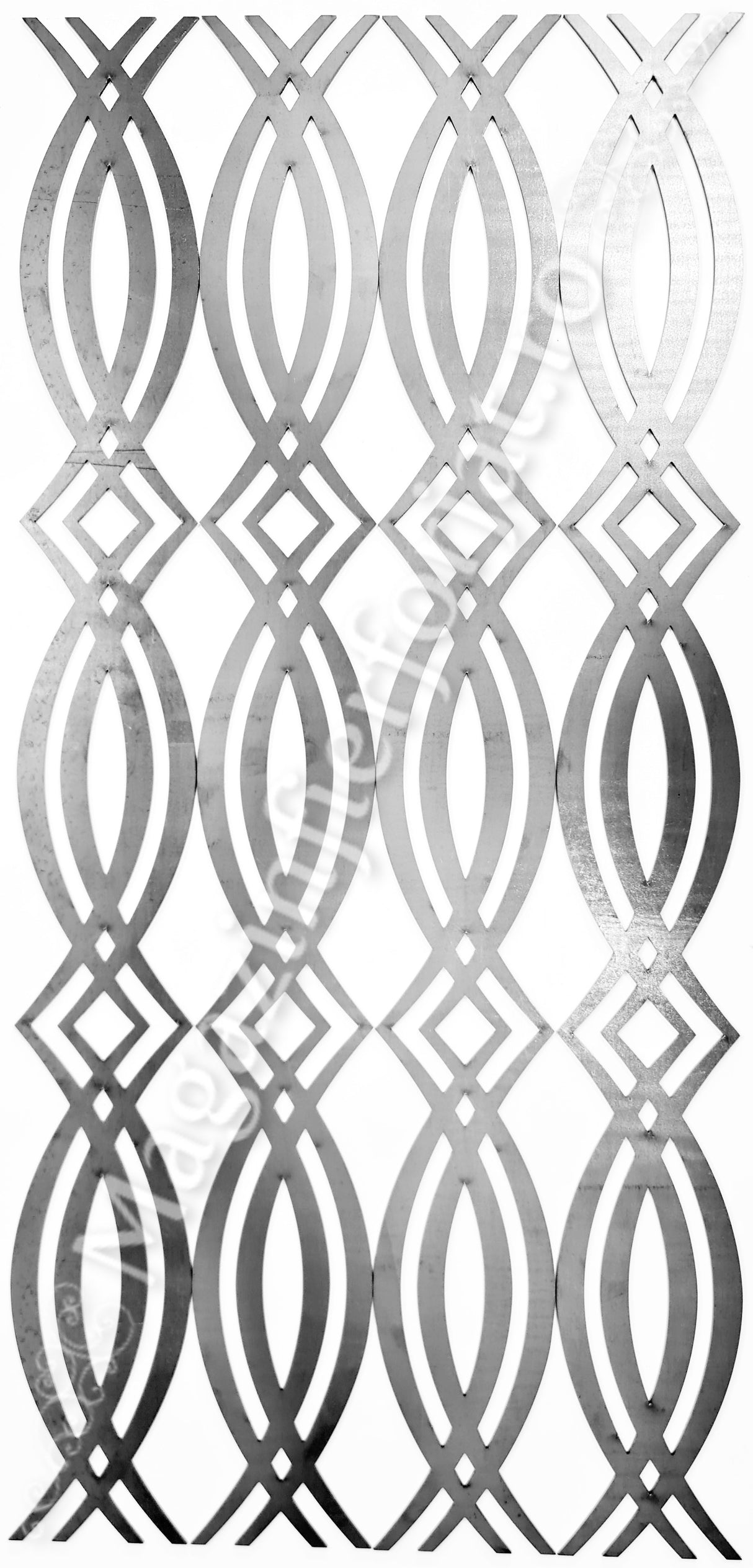 UNV94.17 Brâu decorativ din tabla debitata laser, model „FISH-LINE” 1000x120mm cu grosimea de 3mm