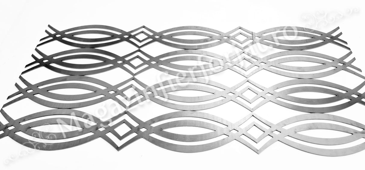UNV94.17 Brâu decorativ din tabla debitata laser, model „FISH-LINE” 1000x120mm cu grosimea de 3mm