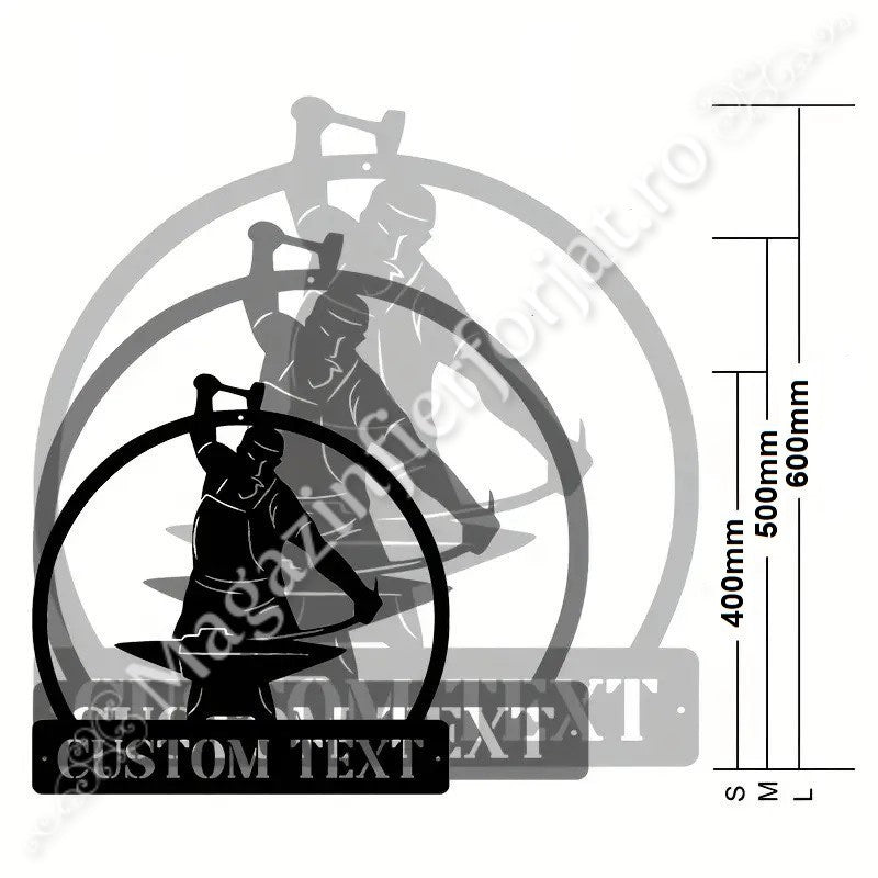 UNV94.21 Tablou decorativ model „LOGO FIERAR” din tabla debitata laser, NEVOPSIT, disponibil in 3 dimensiuni H.400mm/500mm/600mm, cu grosimea de 3mm