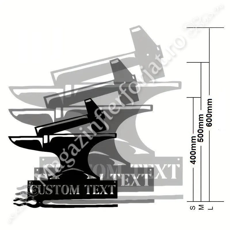 UNV94.22 Tablou decorativ model „NICOVALA CU UNELTE” din tabla debitata laser, NEVOPSIT, disponibil in 3 dimensiuni H.400mm/500mm/600mm, cu grosimea de 3mm