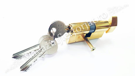 Butuc JAZZ cu BUTON de 62mm, centrat, alama, cu 3 chei normale