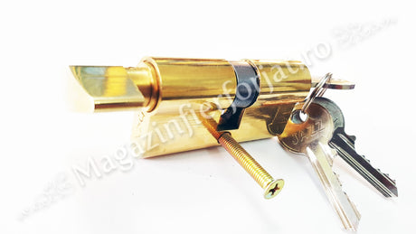 Butuc JAZZ cu BUTON de 62mm, centrat, alama, cu 3 chei normale