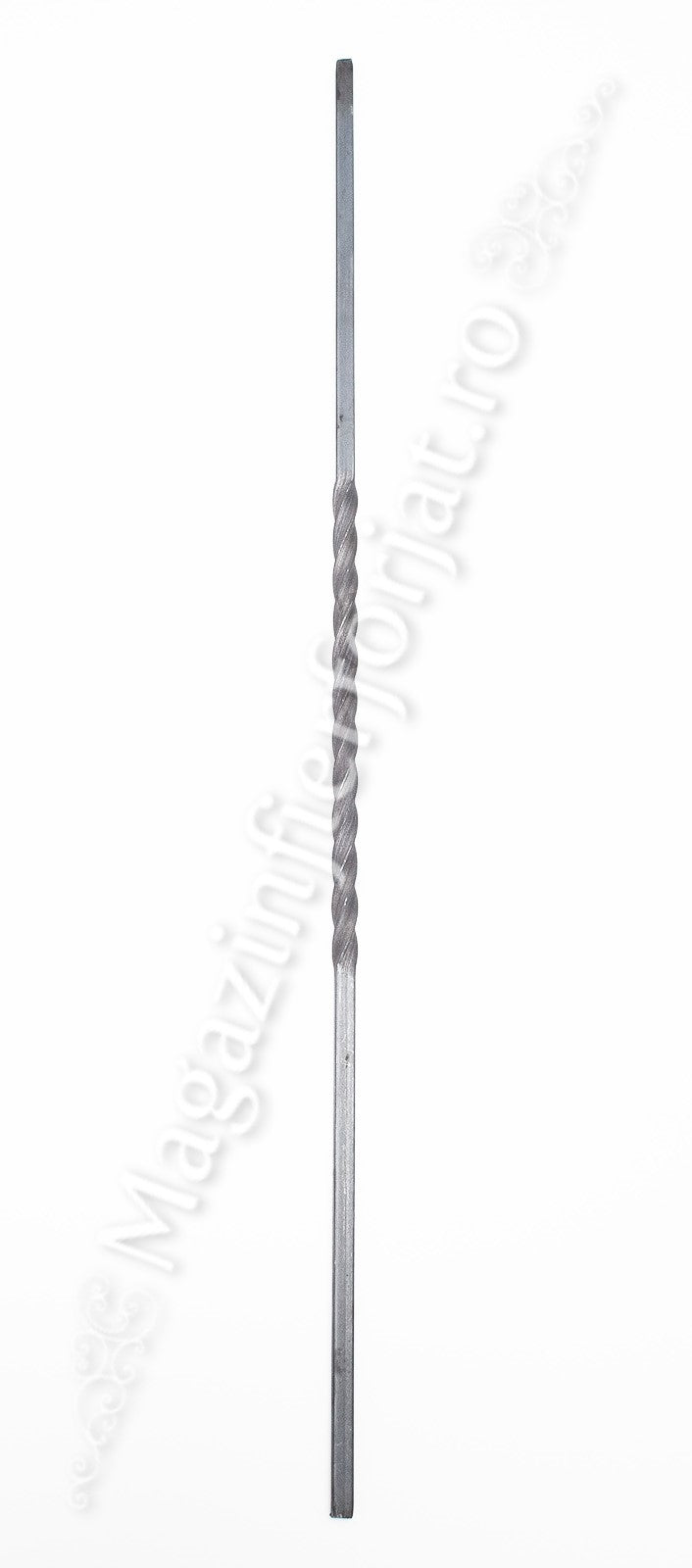 UNV70.8 Balustru din fier plin 12x12mm H.900mm rasucit la mijloc pe 300mm