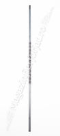 UNV70.8 Balustru din fier plin 12x12mm H.900mm rasucit la mijloc pe 300mm