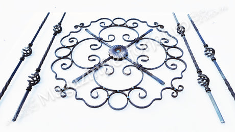 UNV80.10 Medalion rozeta din fier forjat model "REGAL" 775X775mm