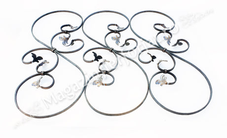 UNV80.7=52/1 Panou cu frunze forjate in forma de "S" 870x350mm 12x6mm