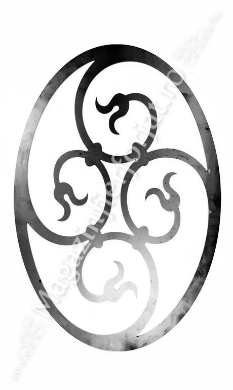 UNV94.11 Medalion decorativ din tabla debitata laser, model „LIANA” 550x380x3mm cu grosimea de 3mm