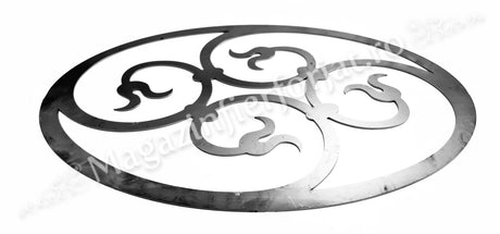 UNV94.11 Medalion decorativ din tabla debitata laser, model „LIANA” 550x380x3mm cu grosimea de 3mm