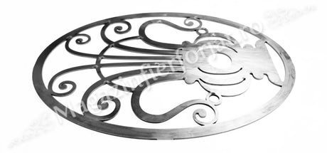 UNV94.12 Medalion decorativ din tabla debitata laser, model „HARPA” 550x380x3mm cu grosimea de 3mm