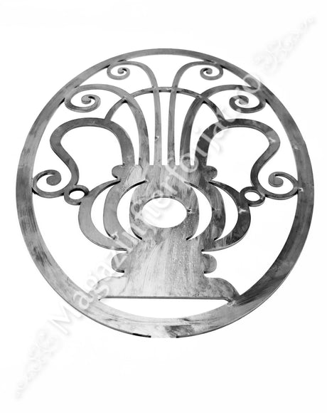 UNV94.12 Medalion decorativ din tabla debitata laser, model „HARPA” 550x380x3mm cu grosimea de 3mm