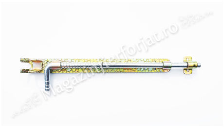 Zavor cu ARC din fier forjat Zincat cu L.300mm D.12mm si pregatire pentru lacat