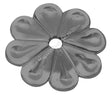 660/12 Floare amprentata din tabla cu grosimea 4mm PLATA  cu D.95mm si gaura la mijloc de D.12mm