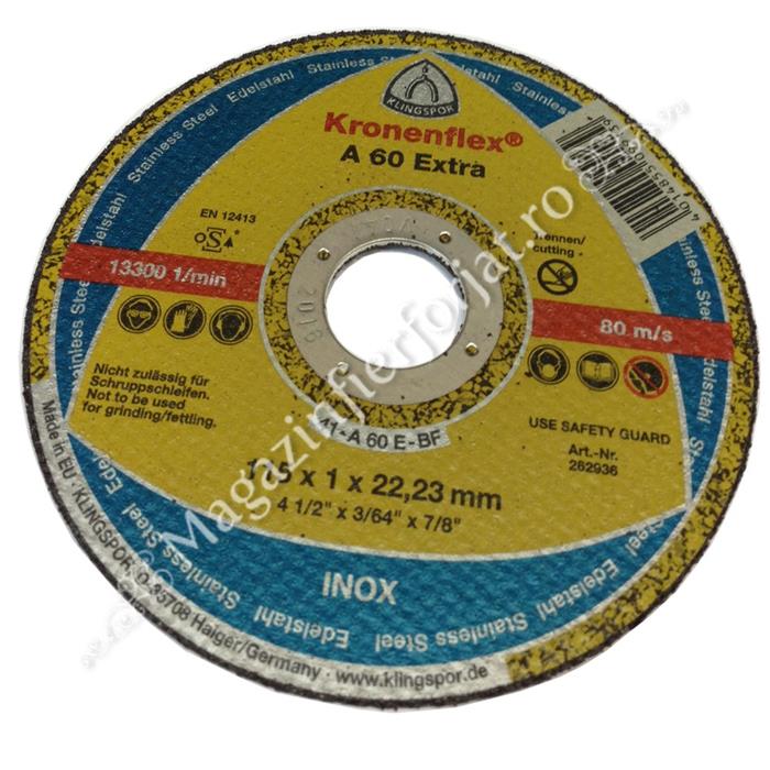 Disc de debitare 115x1 A60 Extra KLINGSPOR