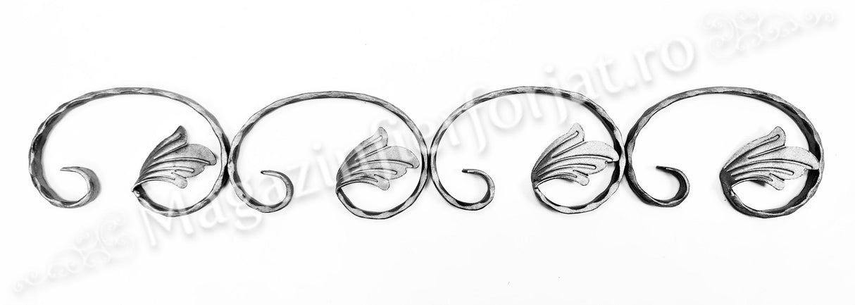 10.240.01 Ornament C 150x100mm cu o frunza din platband 12x6mm amprentat