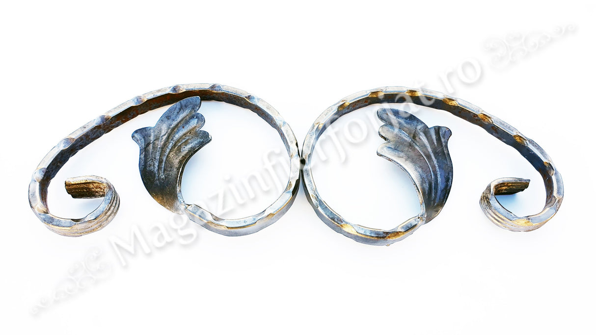 10.241.01 Ornament C 150x100mm cu o frunza din platband 12x6mm amprentat