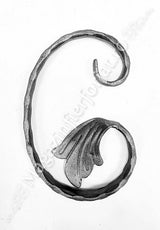 10.241.01 Ornament C 150x100mm cu o frunza din platband 12x6mm amprentat