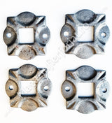 116/A/7/2G Placa de prindere stalp balustrada, cu 2 GAURI DE MONTAJ, 100x100x10mm cu gaura de 30x30mm turnata din OTEL