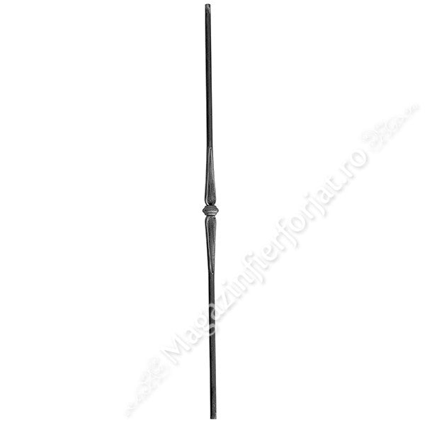 1177/5 Balustru forjat cu pafta INSERATA din otel rotund D.12mm H.1000mm