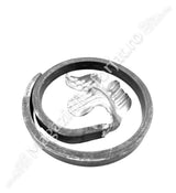 11.033.02 Cerc MELCAT CU FRUNZA disponibil in 2 dimensiuni D.100mm / D.120mm din 12x6mm neted forjat la un capat