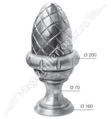 128/C/2 Terminal stalp in forma de CON / GHINDA cu  H.405mm si D.160mm la mijloc