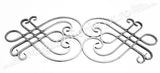 13.023.02 Panou medalion forjat "LIRA cu FLORI" H.625mm L.455mm din otel 12x12mm neted