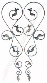 13.072 Arcada poarta cu frunze 380x1500mm din material 16x8mm neted