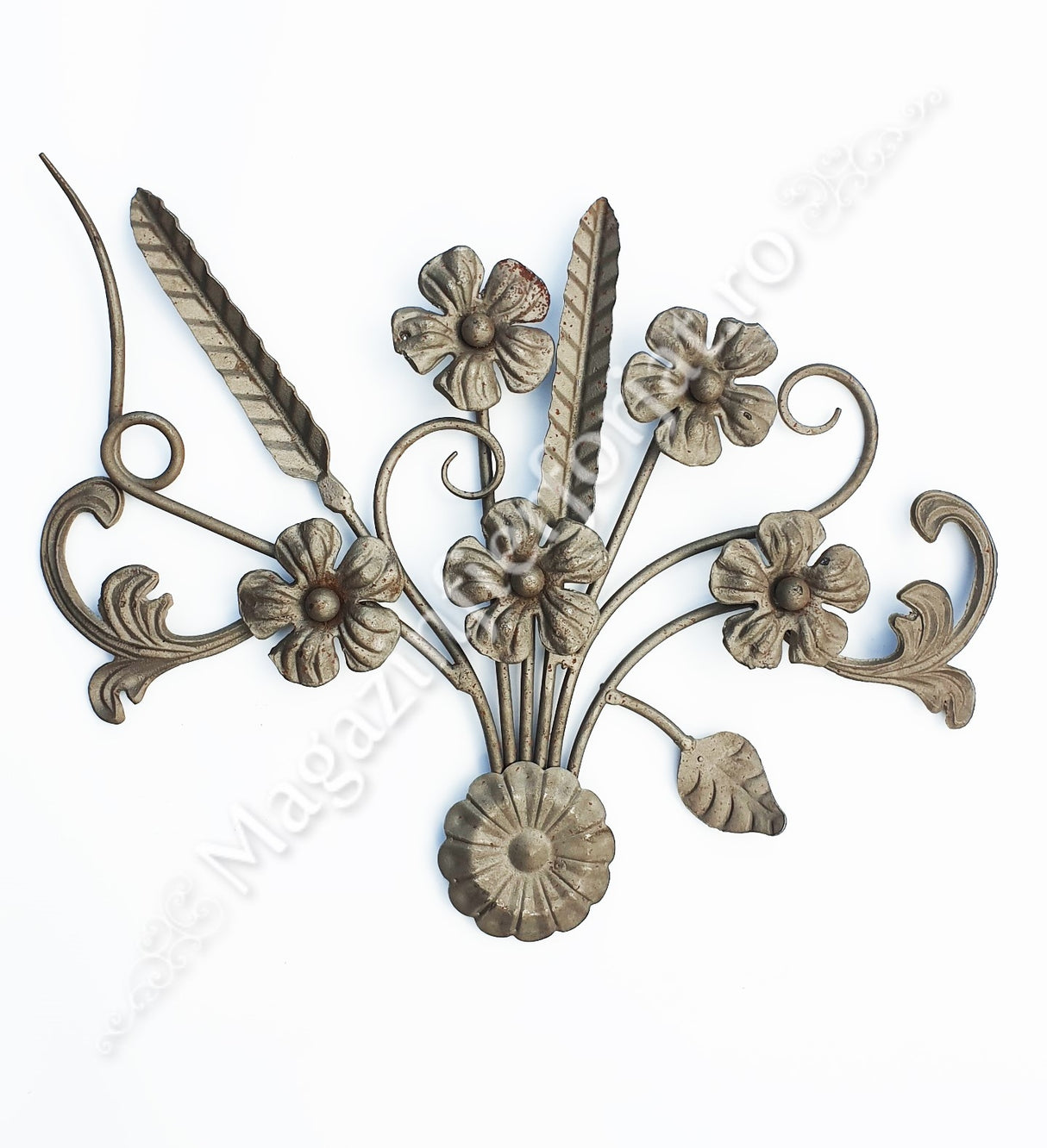 13.257 Panou medalion Buchet Floral 430x400mm cu frunze si flori 