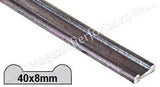 158/51 Platband forjat cu 2 nervuri pe margini 40x8mm 3ML