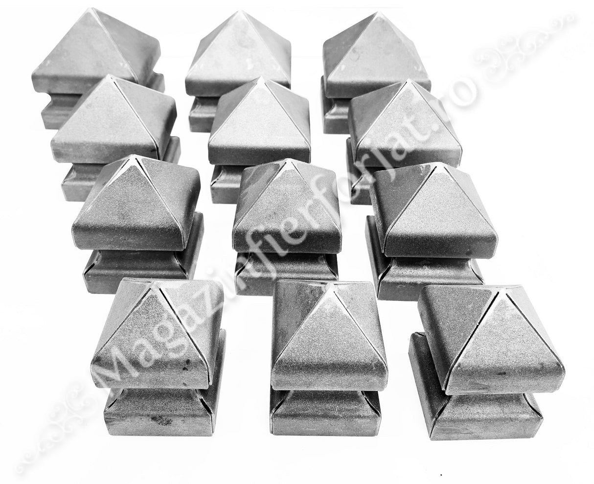 167/11 Capac PIRAMIDAL INALT - SUDAT PARTIAL cu 4 dimensiuni: 80x80mm / 100x100mm / 120x120mm / 150x150mm, grosime 2.30mm, de la Arteferro Italia