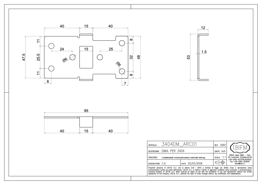 KIT de POARTA CULISANTA CURBATA / ARTICULATA IBFM Italia pentru Automatizare Frontala, cu 3 variante de deschideri 4ML / 5ML / 6ML