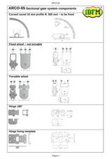 3403 ROLA FIXA din kit-ul POARTA CULISANTA CURBATA / ARTICULATA IBFM Italia