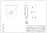 Rola cu suport exterior pentru profil Rotund Ø20mm D.80mm IBFM Italia 300KG greutatea maxima a portii