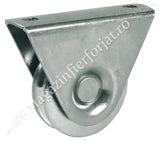 Rola cu suport exterior pentru profil Rotund Ø16mm D.80mm IBFM Italia 400KG greutatea maxima a portii
