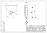 Rola cu suport exterior pentru profil Rotund Ø16mm D.80mm IBFM Italia 400KG greutatea maxima a portii