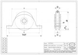 Rola cu suport interior pentru profil Rotund Ø20mm D.80mm IBFM Italia 400KG greutatea maxima a portii
