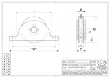 Rola cu suport interior pentru profil Rotund Ø16mm D.80mm IBFM Italia 400KG greutatea maxima a portii
