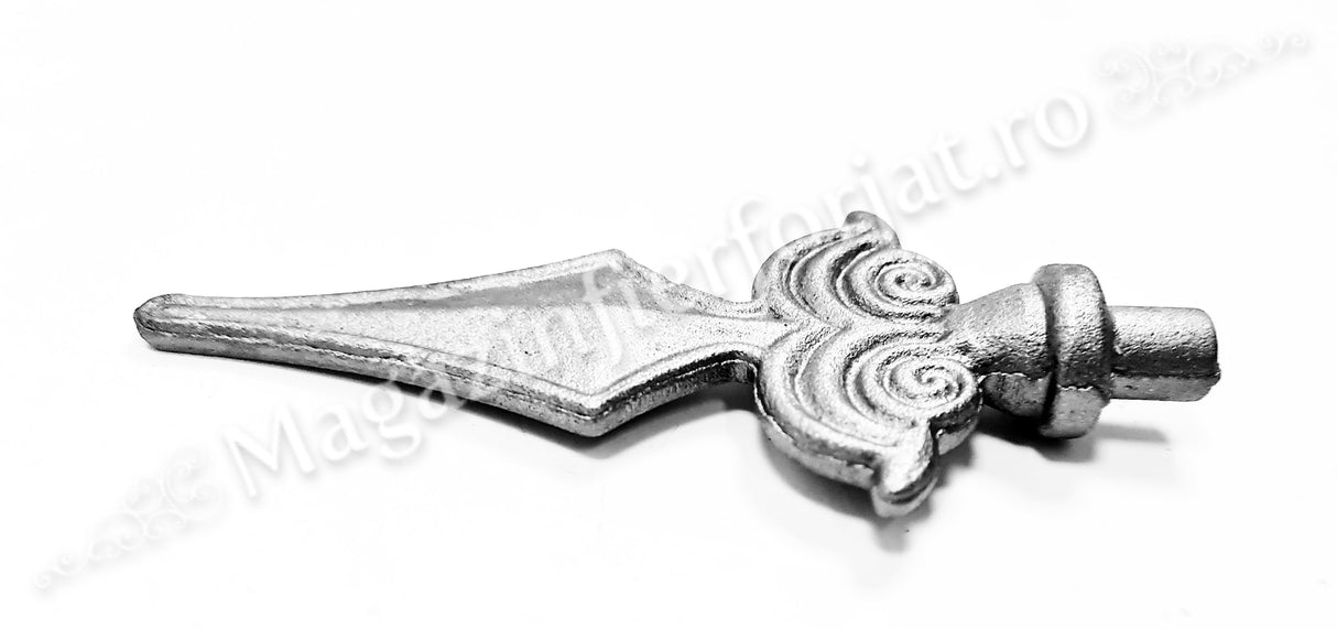 40.002.04 Varf turnat din OTEL cu baza rotunda D.12mm H.132mm L.57mm