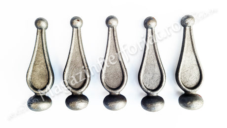 40.098.03 Varf model "Lacrima cu bila MIC" cu H.88mm L.28mm D.24m turnat din otel
