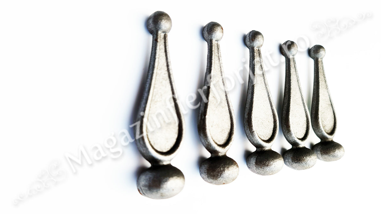 40.098.03 Varf model "Lacrima cu bila MIC" cu H.88mm L.28mm D.24m turnat din otel