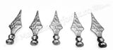 40.119 Varf de gard model "LANCE CU 2 BILE" turnat din OTEL cu H.145mm L.45mm cu baza D.25mm