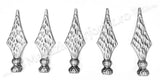 40.120 Varf de gard model "LANCE CU 2 BILE" turnat din OTEL cu H.175mm L.55mm cu baza D.30mm