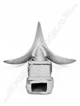 40.513 Varf model "BRAD" turnat din aliaj fier-fonta cu H.136mm x L.90mm si gaura de 15.5x15.5mm